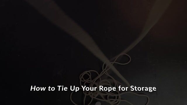 How To Tie Up Your Rope for Storage (rigger view)