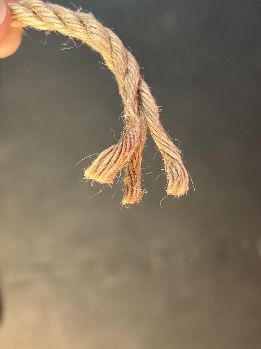 Frayed rope