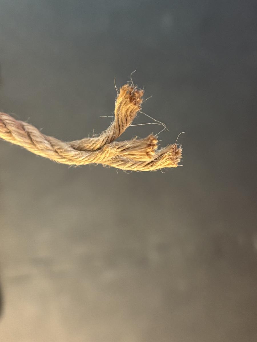 Frayed rope